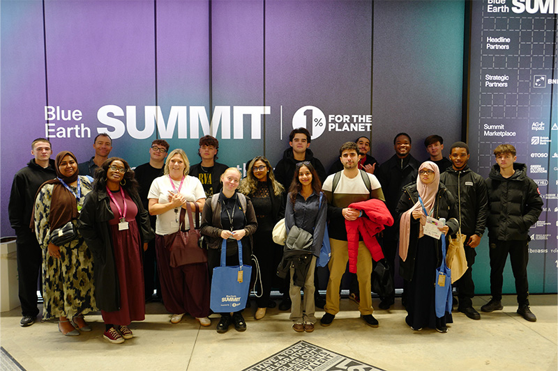 students and staff at the Blue earth summit